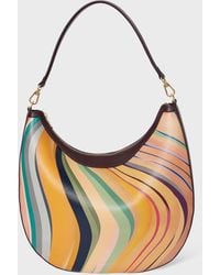 Paul Smith - 'Dusky Swirl' Leather Medium Round Hobo Bag - Lyst