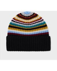 Paul Smith - 'Signature Stripe' Merino Wool Beanie - Lyst