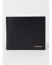 Paul Smith - Black Leather 'signature Stripe' Interior Billfold Wallet - Lyst