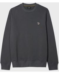 Paul Smith - Charcoal Organic Cotton Zebra Logo Sweatshirt - Lyst