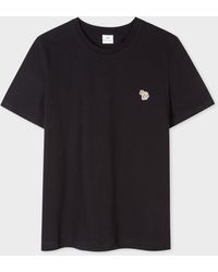 PS by Paul Smith - Paul Smith Black Zebra Logo Cotton T-shirt - Lyst