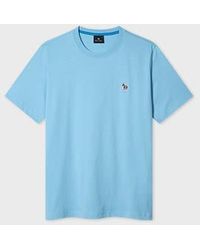 Paul Smith - Sky Organic Cotton Zebra Logo T-Shirt - Lyst