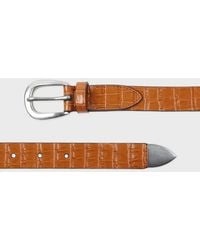Paul Smith - Croc-Emboss Leather Belt - Lyst