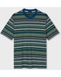 Paul Smith - And Stripe Cotton T-Shirt - Lyst