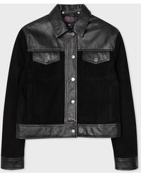 PS by Paul Smith - Womens Jacket Suede Leather Mix - Lyst