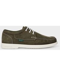 Paul Smith - Khaki Suede 'Pebble' Boat Shoes - Lyst