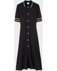 Paul Smith - Black Stripe Trim Polo Dress - Lyst