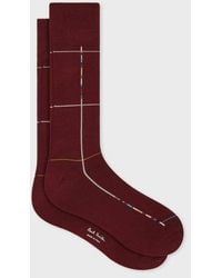 Paul Smith - 'Signature Stripe' Check Socks - Lyst