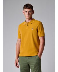 Paul Smith - Mustard Organic Cotton Zebra Logo Polo Shirt - Lyst