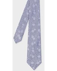 Paul Smith - Lilac Floral Jacquard Silk Tie - Lyst