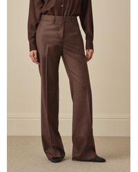 Paul Smith - Wool-Cashmere Flannel Bootcut Trousers - Lyst