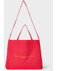 Paul Smith - Cotton-Canvas Quote Tote Bag - Lyst