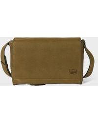 Paul Smith - Khaki Leather Flap Over Cross-Body Bag - Lyst