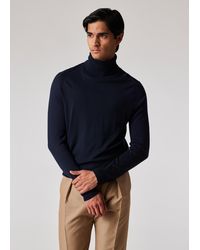 Paul Smith - Merino Wool Roll Neck Sweater - Lyst