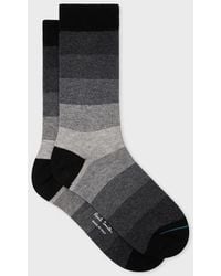 Paul Smith - Cotton-Blend Ombre Stripe Socks - Lyst