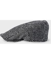 Paul Smith - Linen Stripe Flat Cap - Lyst