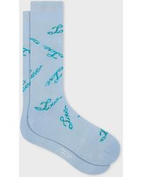 Paul Smith - Sky 'Love' Socks - Lyst