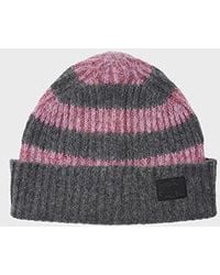 Paul Smith - And Lambswool-Blend Block Stripe Beanie - Lyst