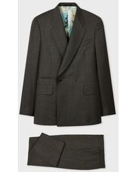 Paul Smith - Charcoal Sharkskin Check Double-Breasted Two-Piece Suit - Lyst