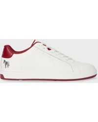 Paul Smith - And Burgundy 'Albany' Trainers - Lyst