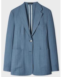 Paul Smith - Slate Unlined Pinstripe Two-Button Jacket - Lyst