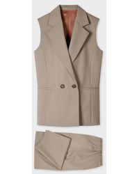 Paul Smith - Taupe Wool Hopsack Two-Piece Suit - Lyst