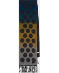Paul Smith - Block Polka Dot Merino Wool-Blend Scarf - Lyst