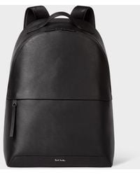 Paul Smith - Black Embossed Leather Backpack - Lyst