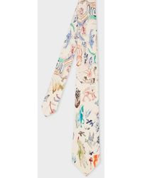 Paul Smith - Cream 'Little Beasts' Print Silk Tie - Lyst