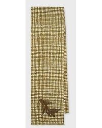Paul Smith - Khaki Cotton 'Fish' Check Scarf - Lyst