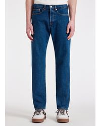 Paul Smith - Standard-Fit Mid-Wash 'Organic Authentic Twill' Jeans - Lyst