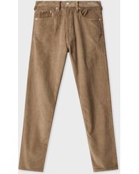 Paul Smith - Slim Tapered-Fit Light Corduroy Trousers - Lyst