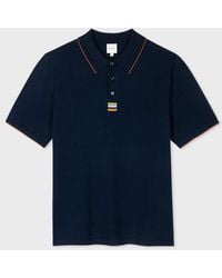 Paul Smith - 'Signature Stripe' Trim Organic Cotton Polo Shirt - Lyst