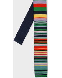 Paul Smith Striped Two-tone Tie in Blue for Men Mens Accessories Ties 