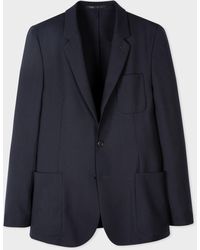 Paul Smith - A Suit To Travel In - Tailored-fit Navy Patch-pocket Unlined Blazer - Lyst