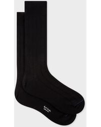 Paul Smith - Cotton Blend Ribbed Socks - Lyst