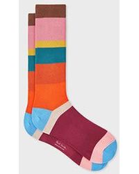 Paul Smith - Bold Stripe Cotton-Blend Socks - Lyst