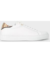 Paul Smith - Beck Striped-trim Leather Low-top Trainers - Lyst