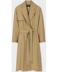 PS by Paul Smith - Khaki Trench Coat Green - Lyst
