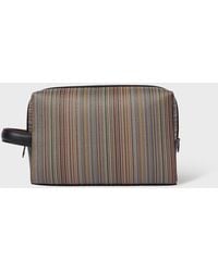 Paul Smith - 'Signature Stripe' Coated Canvas Wash Bag - Lyst