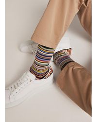 Paul Smith - Beck Striped-trim Leather Low-top Trainers - Lyst