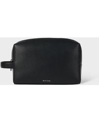Paul Smith - Straw-Grain Embossed Leather Wash Bag - Lyst