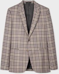 Paul Smith - Tailored-fit Dusky Pink Plaid Check Wool Blazer - Lyst