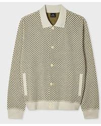 Paul Smith - Khaki Cotton-Blend Jacquard Cardigan - Lyst