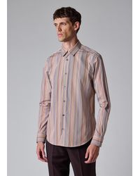 Paul Smith - Slim-Fit 'Signature Stripe' Cotton Shirt - Lyst