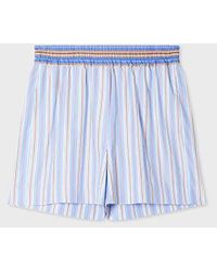 Paul Smith - Light Stripe Cotton Shorts - Lyst