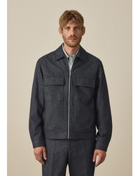 Paul Smith - Cotton-Blend Flannel Zip Jacket - Lyst