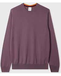 Paul Smith - Mauve Cashmere Crew Neck Sweater - Lyst