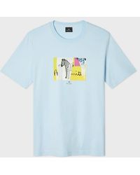 Paul Smith - Pale Organic-Cotton 'Patch Zebra' T-Shirt - Lyst