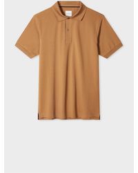 Paul Smith - Tan 'Artist Stripe' Placket Polo Shirt - Lyst